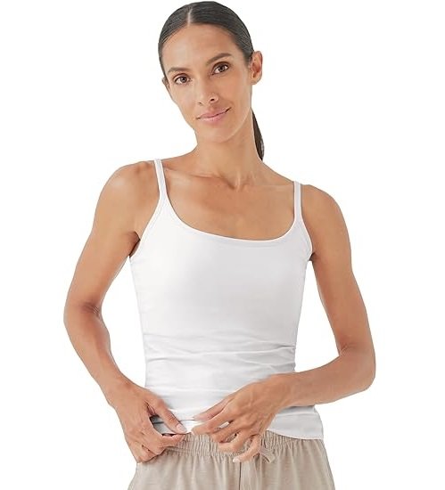 Women's Cotton Camisole Tank Top with Built-in Shelf Bra